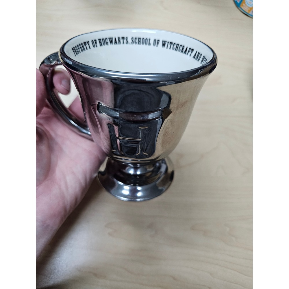 Harry Potter Triwizard Cup Trophy Mug Paladone Silver Metallic Hogwarts Chalice